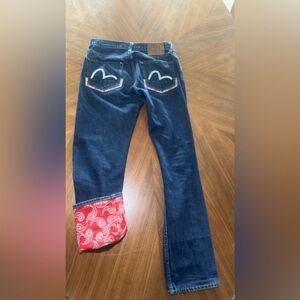 EVISU LTD Red Bandana Selvedge Jeans